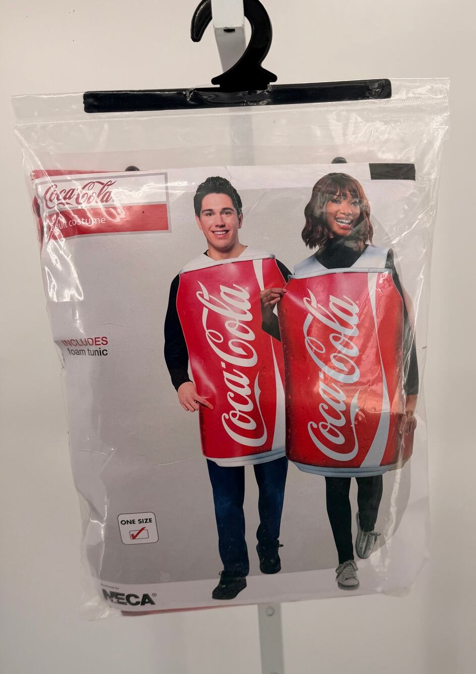 Coca-Cola Adult Can Costume One Size Foam Tunic Halloween Novelty NEW
